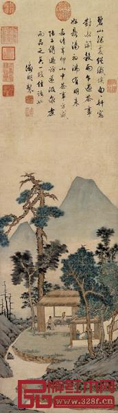 《品茶圖》,文征明,明 《品茶圖》,文征明,明