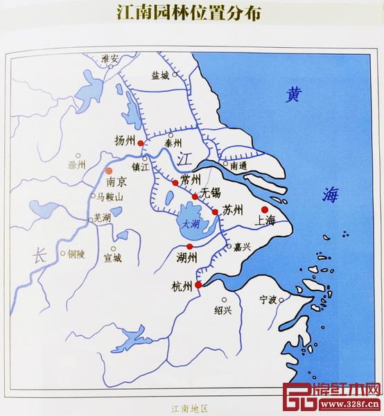 江南地區(qū)私家園林分布圖 江南地區(qū)私家園林分布圖