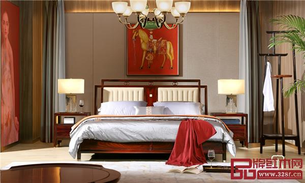 東成紅木《文宋?博文大床》