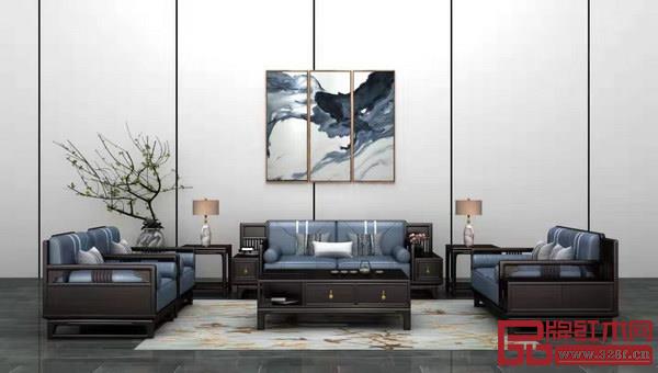 新明紅木《“墨語”如畫系列沙發(fā)》