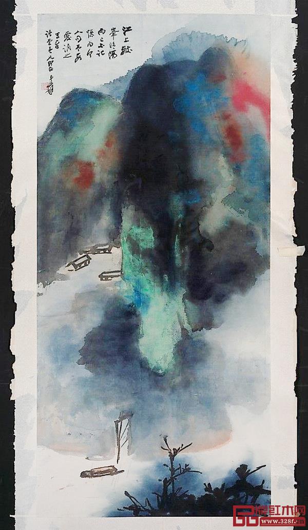  “松煙黛墨”的創(chuàng)作，從張大千的《峰晴隔雨圖》開始。中國水墨畫側(cè)重氛圍與意境，將自我散逸在畫中世界、渾然合一而沒有明確的內(nèi)外之分，這與中國人的氣味偏好如出一轍：內(nèi)斂深遠