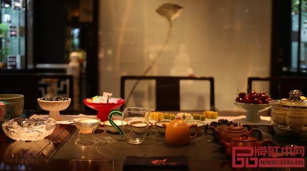 泰和園，茶桌布置