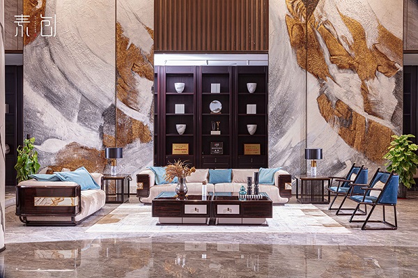 素創(chuàng)家居條紋烏木-新中式家具的材質美學