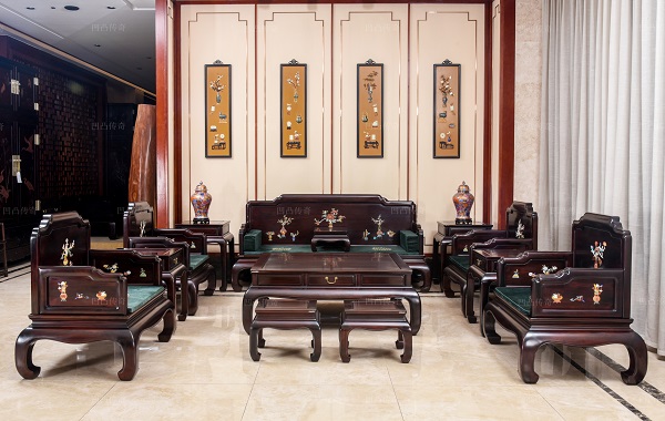 凹凸傳奇精品鑒賞｜喜事連連沙發(fā)，感受非遺百寶嵌的氣韻之美！