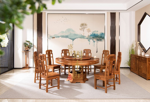 盛世周木匠刺猬紫檀精品圓臺